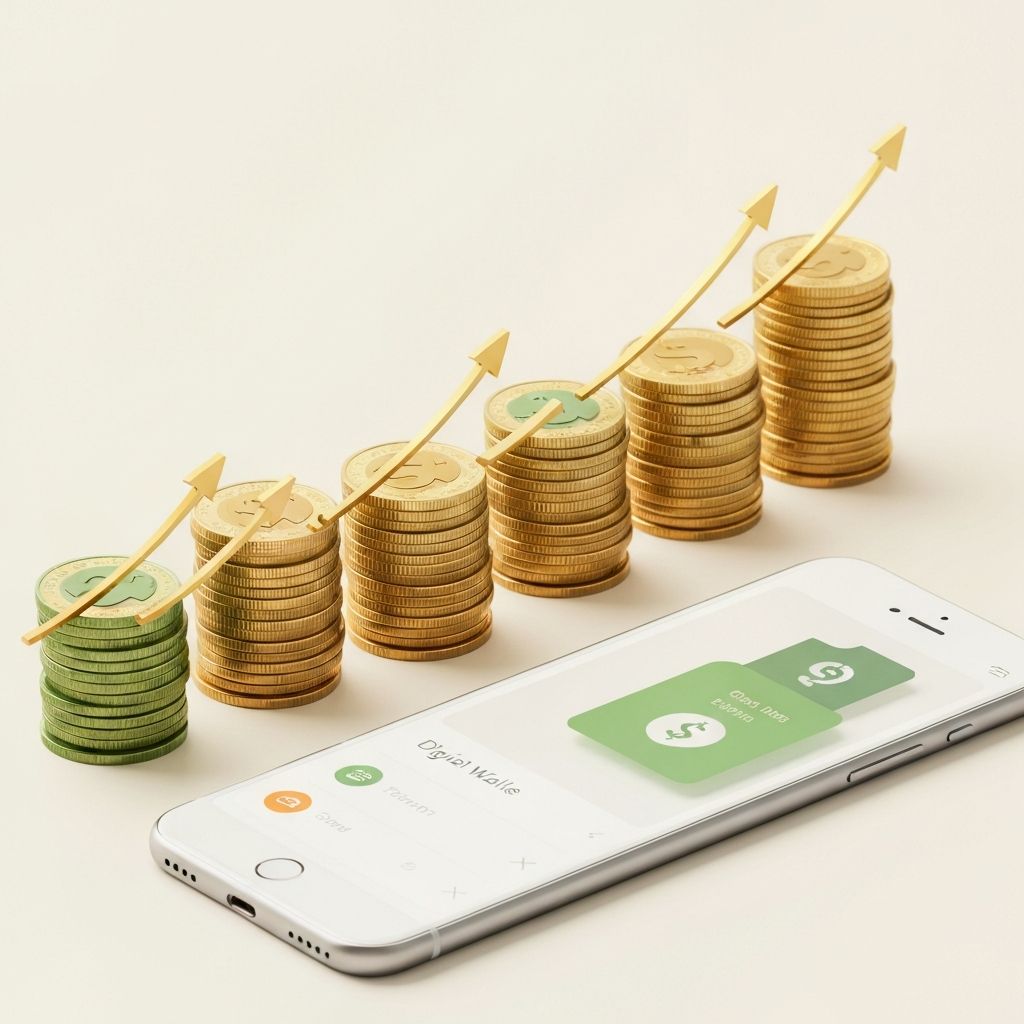 Financial growth and competitive earnings visualization