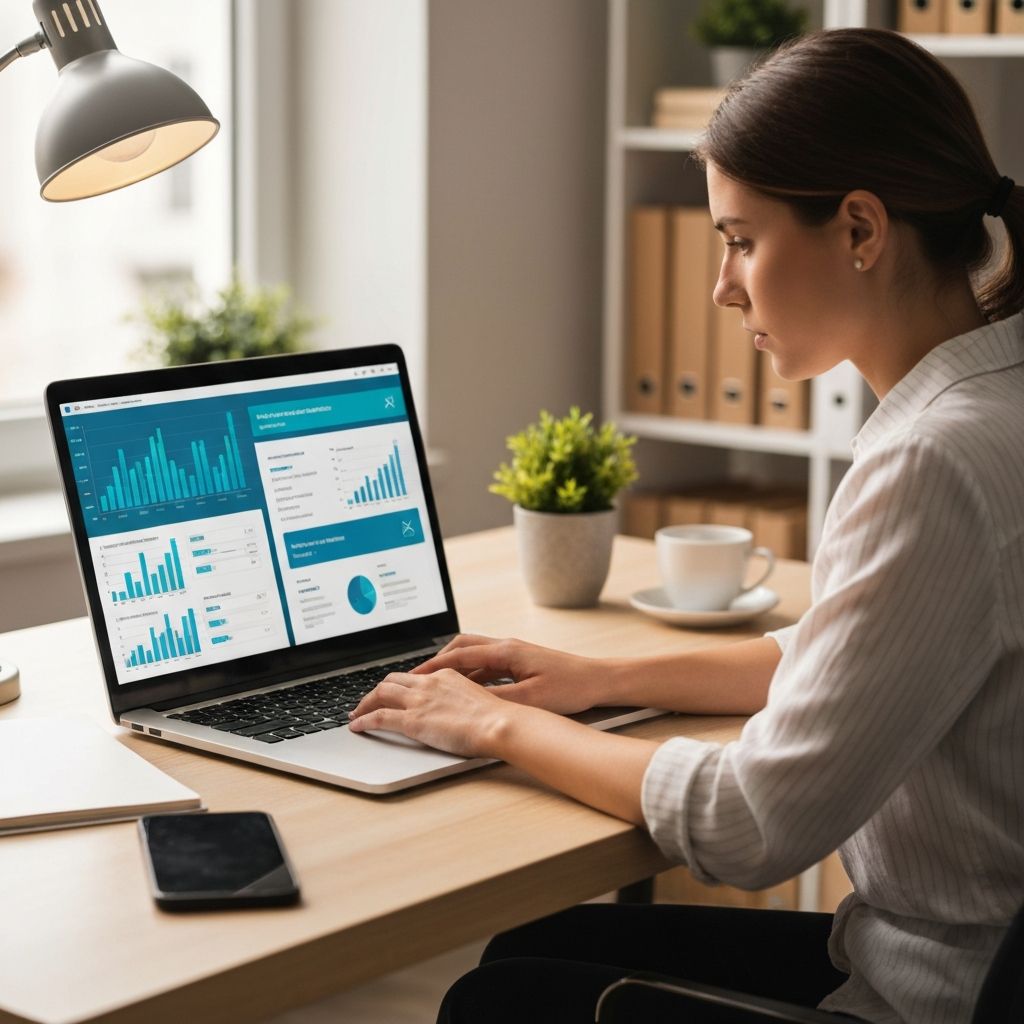 Marketing professional setting up a digital advertising campaign